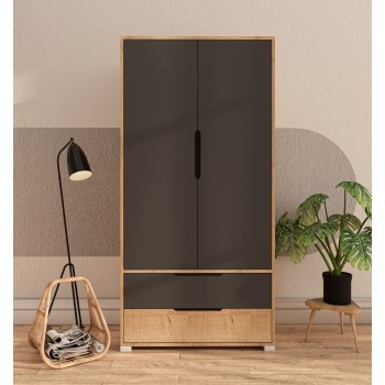Wardrobe Flora 90 - Sapphire Oak, Anthracite Sapphire Oak
Anthracite