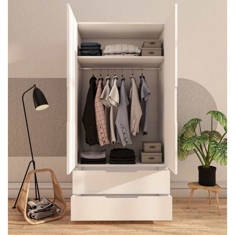 Wardrobe Flora 90 - White White