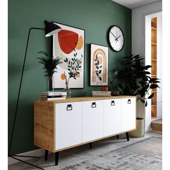 Console Mirza Modern 180 - Sapphire Oak, White Sapphire Oak
White