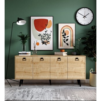 Console Mirza Modern 180 - Sapphire Oak Sapphire Oak