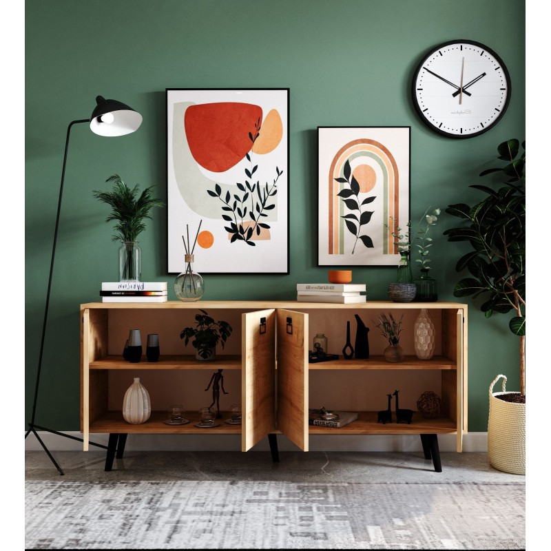 Console Mirza Modern 180 - Sapphire Oak Sapphire Oak