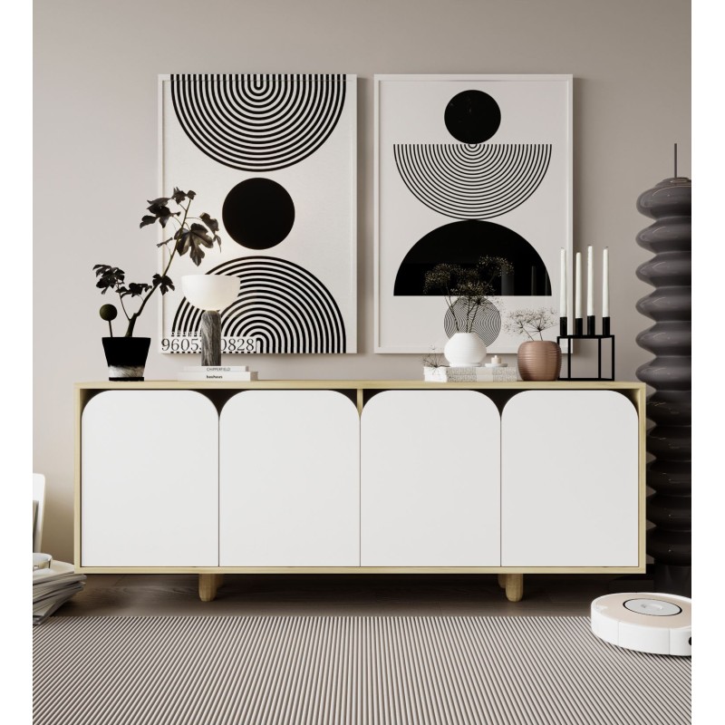 Console Lazio Bohem 180 - Sapphire Oak, White Sapphire Oak
White