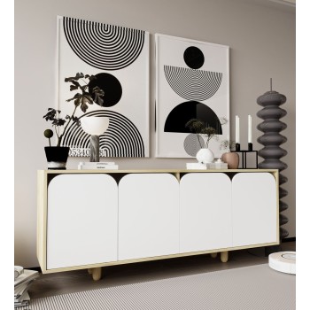 Console Lazio Bohem 180 - Sapphire Oak, White Sapphire Oak
White