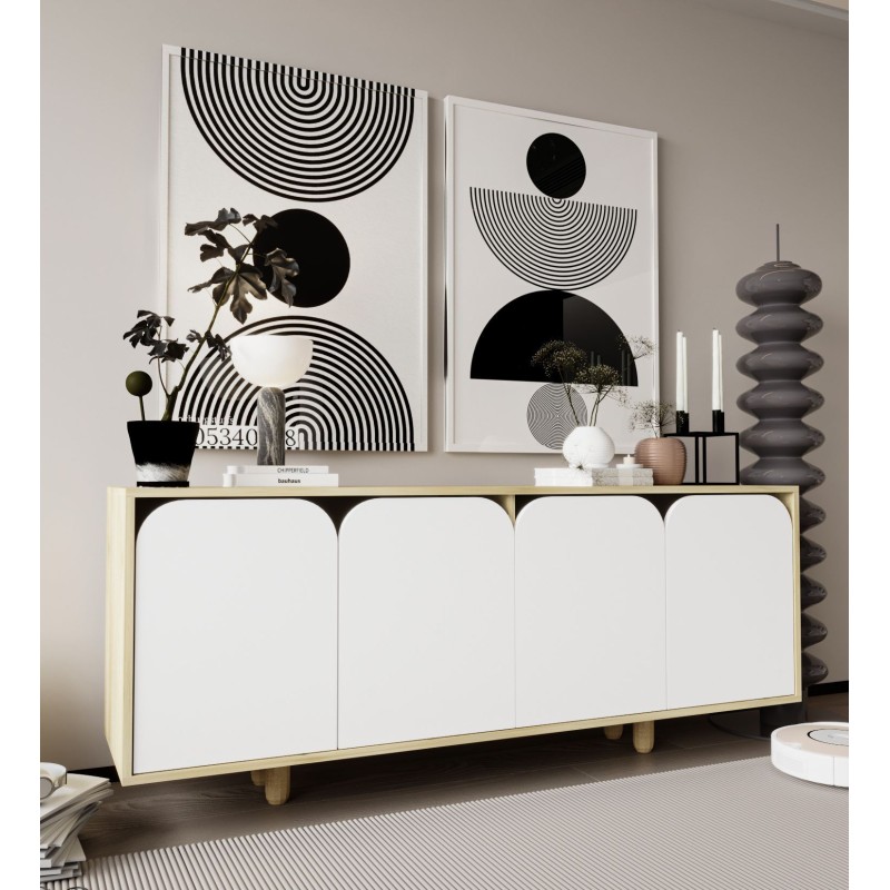 Console Lazio Bohem 180 - Sapphire Oak, White Sapphire Oak
White