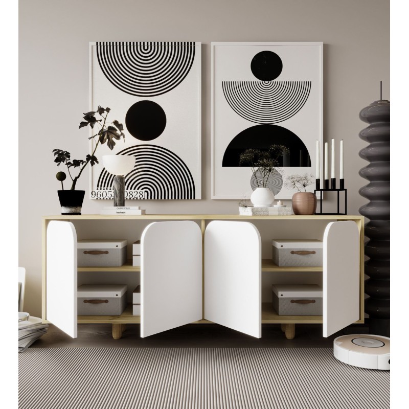 Console Lazio Bohem 180 - Sapphire Oak, White Sapphire Oak
White