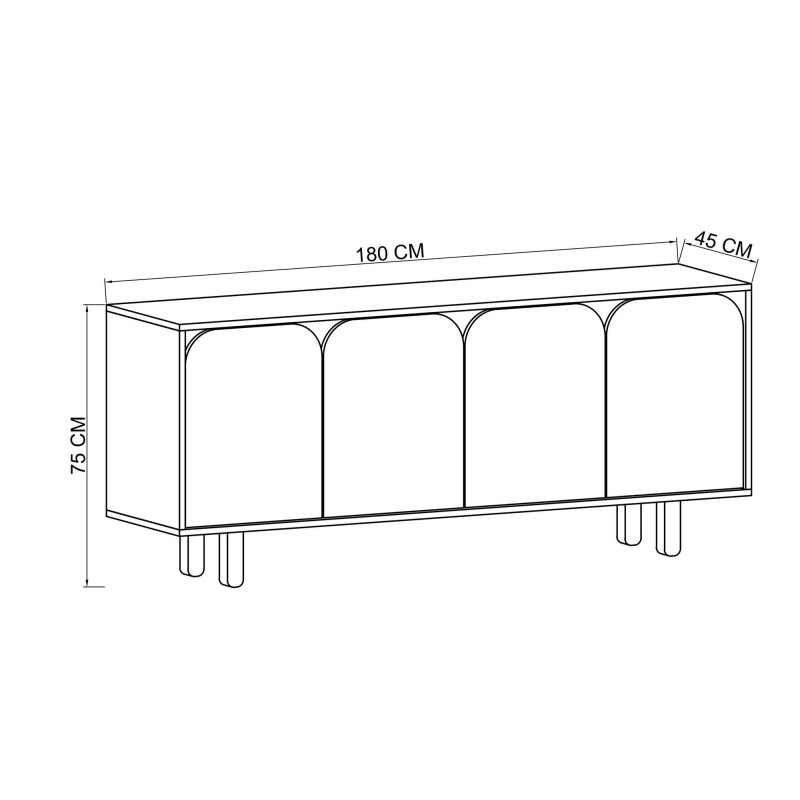 Console Lazio Bohem 180 - Sapphire Oak, White Sapphire Oak
White