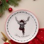 Dessert Plate Set (6 Pieces) Xmas Merry Multicolor