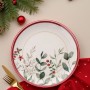 Service Plate Set (6 Pieces) Xmas Cherry Multicolor