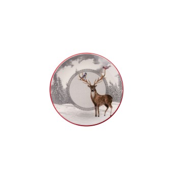 Service Plate Set (6 Pieces) Deer Winter Multicolor