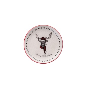 Service Plate Set (6 Pieces) Xmas Merry Multicolor