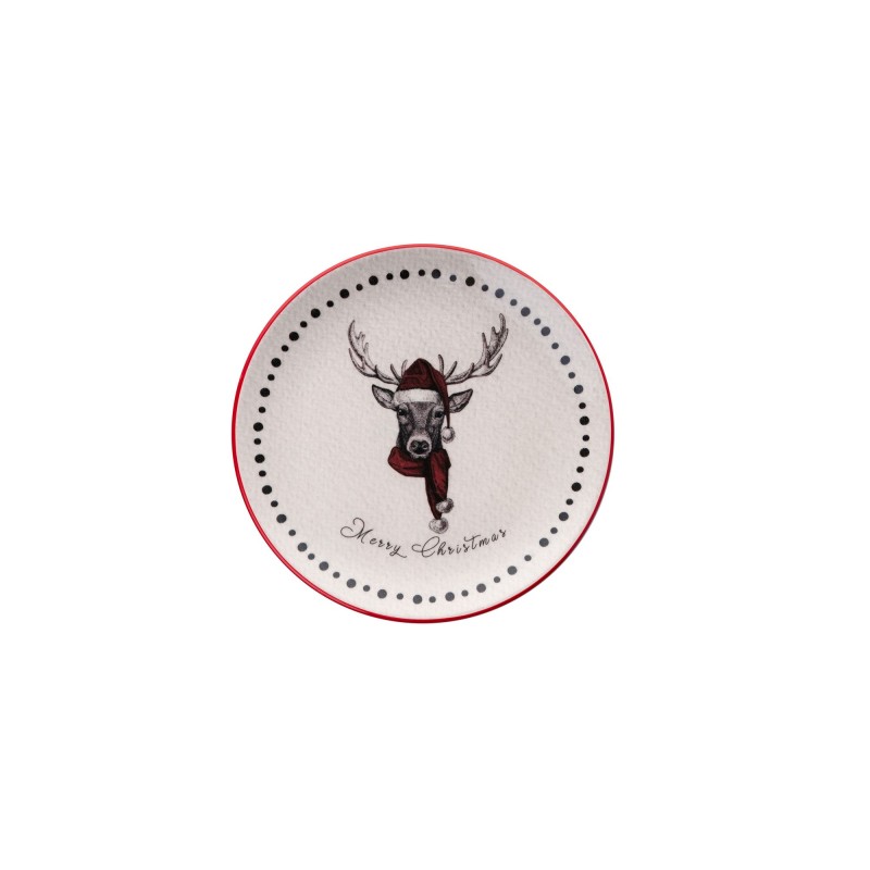 Service Plate Set (6 Pieces) Xmas Merry Multicolor