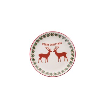 Service Plate Set (6 Pieces) Two Deers Multicolor