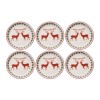 Service Plate Set (6 Pieces) Two Deers Multicolor