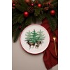Service Plate Set (6 Pieces) Deer Pastoral Multicolor