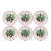 Service Plate Set (6 Pieces) Deer Pastoral Multicolor