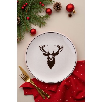 Service Plate Set (6 Pieces) Geyik Bordo Multicolor