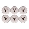 Service Plate Set (6 Pieces) Geyik Bordo Multicolor
