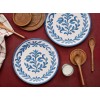 Service Plate Set (6 Pieces) Plain Old Blue
White