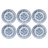 Service Plate Set (6 Pieces) Plain Old Blue
White