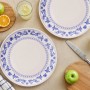 Service Plate Set (6 Pieces) Blue Ring Blue
White