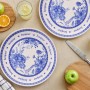 Service Plate Set (6 Pieces) Bonjour Blue Blue
White