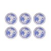 Service Plate Set (6 Pieces) Bonjour Blue Blue
White