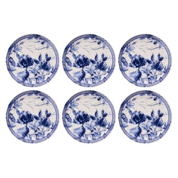 Service Plate Set (6 Pieces) Heaven Blue Blue
White