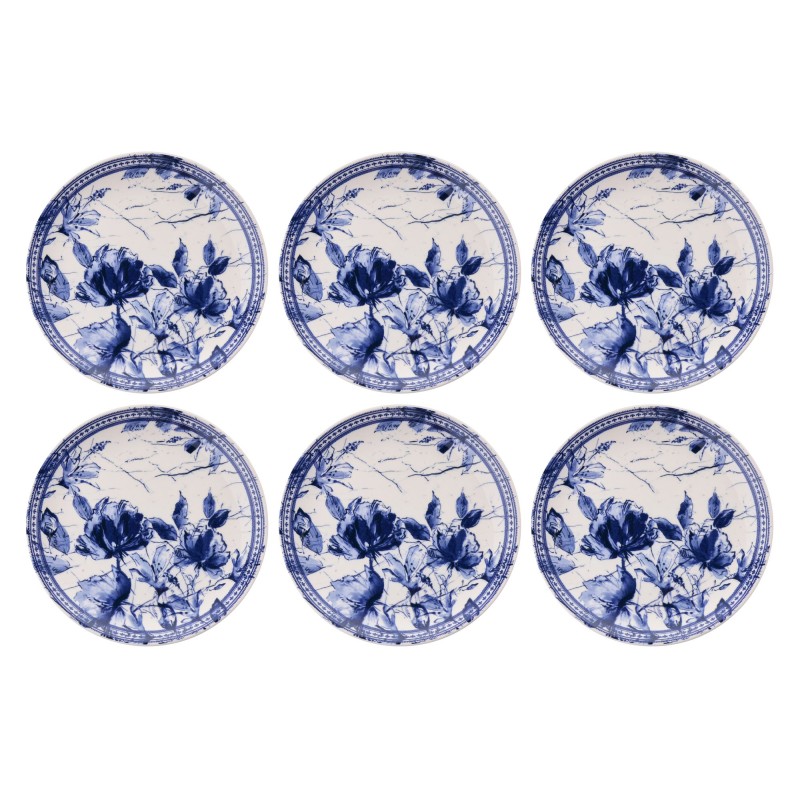 Service Plate Set (6 Pieces) Heaven Blue Blue
White