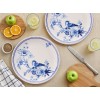 Service Plate Set (6 Pieces) Blue Bird Blue
White