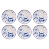 Service Plate Set (6 Pieces) Blue Bird Blue
White