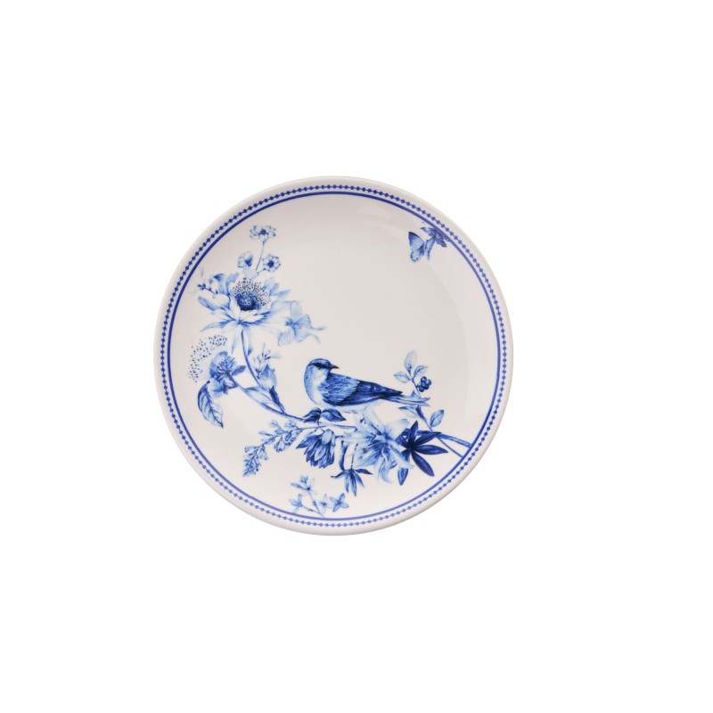 Service Plate Set (6 Pieces) Blue Bird Blue
White