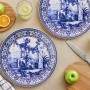 Service Plate Set (6 Pieces) Antique Blue Blue
White