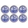Service Plate Set (6 Pieces) Antique Blue Blue
White