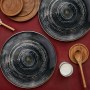 Service Plate Set (6 Pieces) Spiral Dark Black