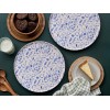 Service Plate Set (6 Pieces) Spring Garden Blue
White