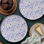 Service Plate Set (6 Pieces) Spring Garden Blue
White