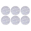 Service Plate Set (6 Pieces) Spring Garden Blue
White
