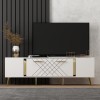 TV Stand Detas - White, Gold White
Gold