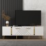 TV Stand Detas - White, Gold White
Gold