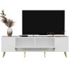 TV Stand Detas - White, Gold White
Gold