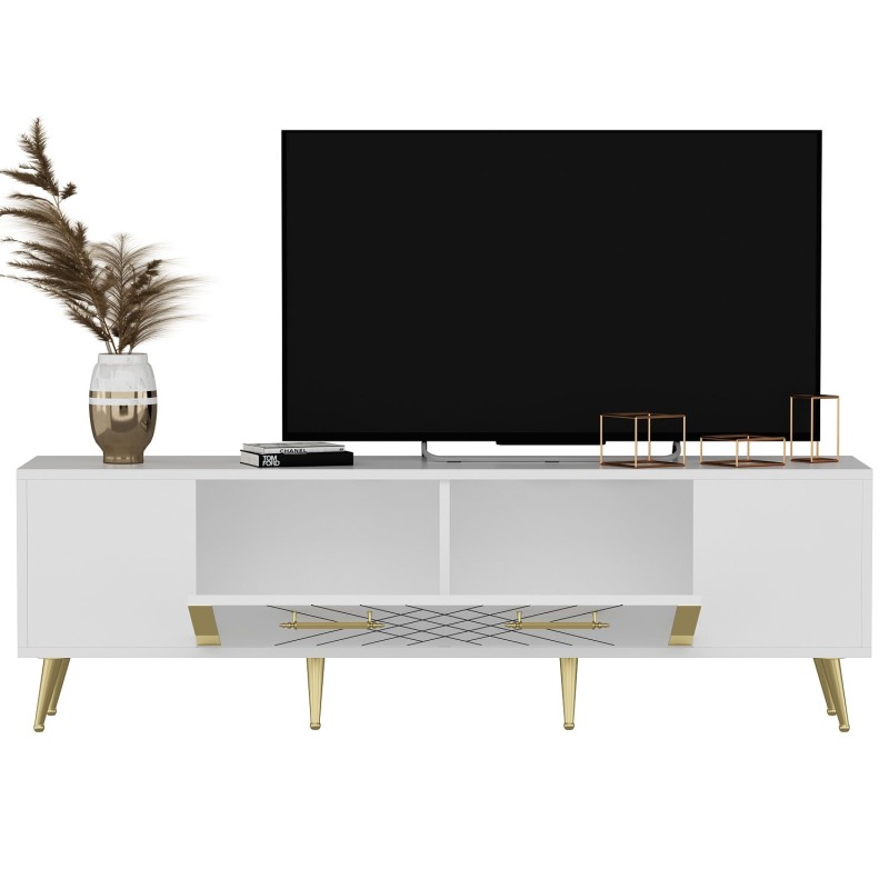 TV Stand Detas - White, Gold White
Gold