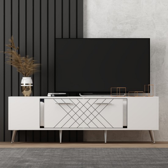 TV Stand Detas - White, Silver White
Silver TV Stand Detas - White, Silver White
Silver