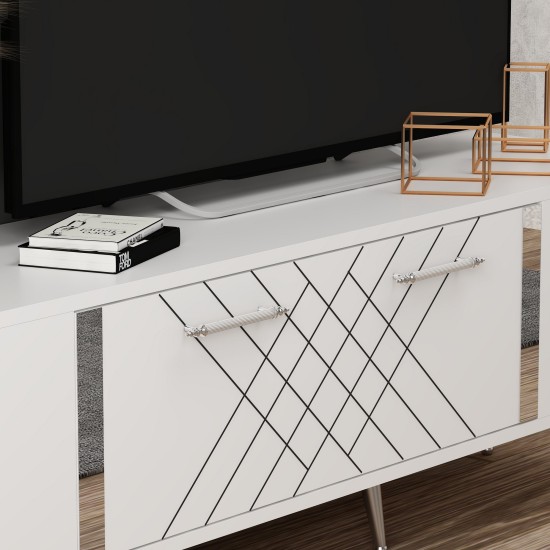 TV Stand Detas - White, Silver White
Silver TV Stand Detas - White, Silver White
Silver