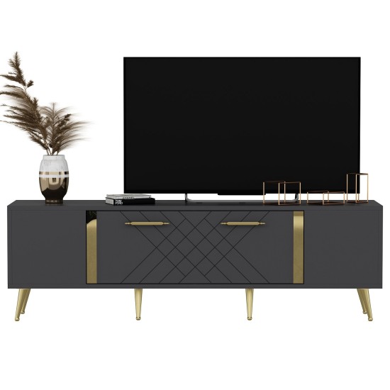 TV Stand Detas - Anthracite, Gold Anthracite
Gold TV Stand Detas - Anthracite, Gold Anthracite
Gold