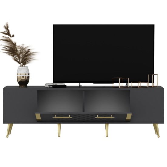 TV Stand Detas - Anthracite, Gold Anthracite
Gold TV Stand Detas - Anthracite, Gold Anthracite
Gold