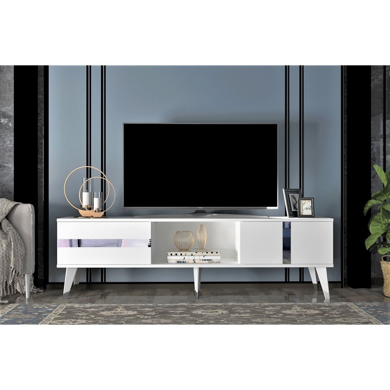 TV Stand Vania - White, Silver White
Silver