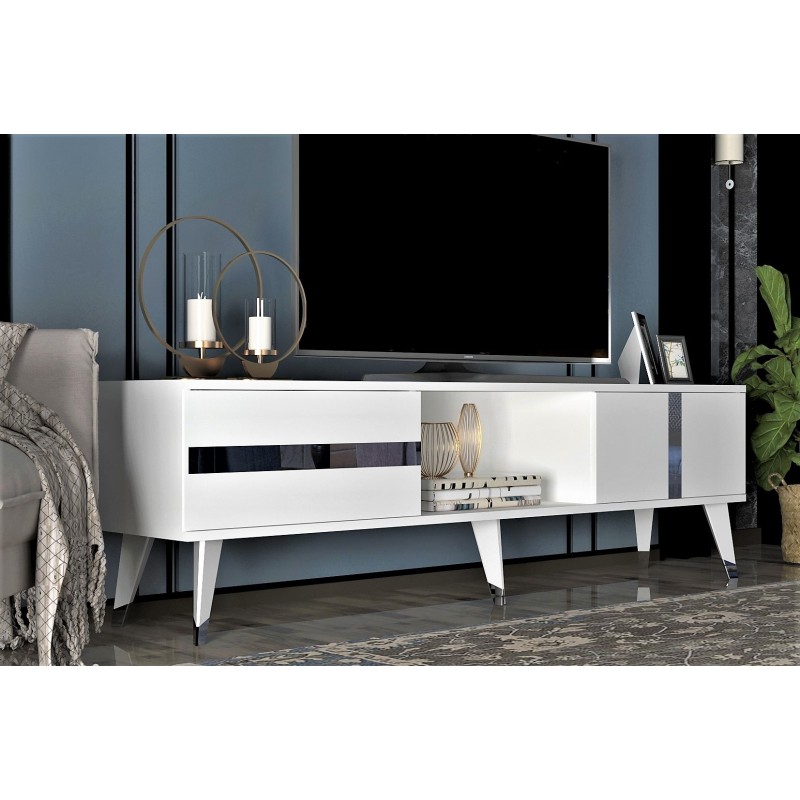 TV Stand Vania - White, Silver White
Silver