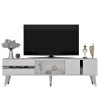 TV Stand Vania - White, Silver White
Silver
