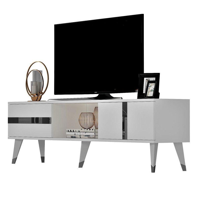 TV Stand Vania - White, Silver White
Silver