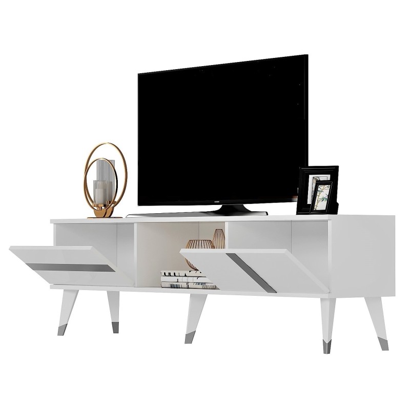 TV Stand Vania - White, Silver White
Silver